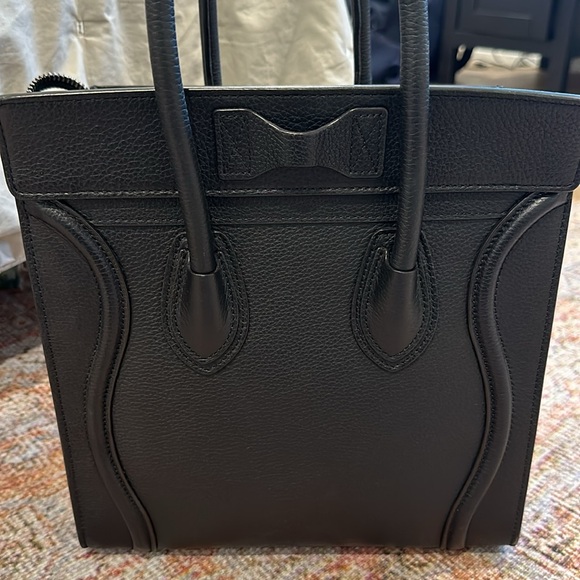 Celine Micro Luggage Handbag - Black - Picture 9 of 17
